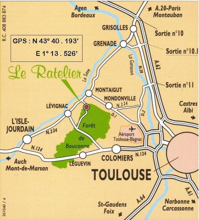 Hotel Le Ratelier à Montaigut-sur-Save Extérieur photo